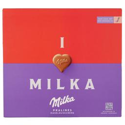 Цукерки Milka із молочного шоколаду, з горіховою начинкою, 110 г (832865)