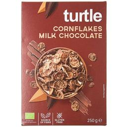 Пластівці Turtle кукурудзяні в молочному шоколаді, без глютену, органічні 250 г