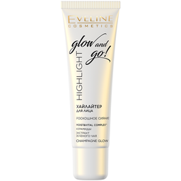 Хайлайтер для лица Eveline Highlight Glow and Go, тон Champagne Glow, 20 мл (A20ROZCHAMP)