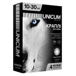 Капли Unicum Рremium от блох и клещей для собак, 10-30 кг (UN-008)