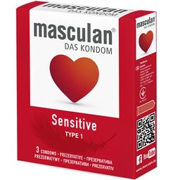 Презервативи Masculan Sensitive Тип 1 ніжні 3 шт.
