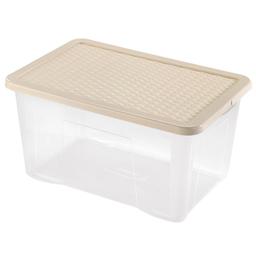 Ящик пластиковый с крышкой Heidrun Intrigobox, 28 л, 43х33х26 см, бежевый (4683)