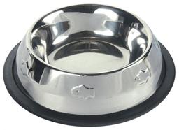 Миска для котів Trixie металева з гумовою кромкою, 0,2 л / 15 см (24870)