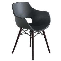 Кресло Papatya Opal-Wox, рама бук венге, матовый серый (4823052300395)