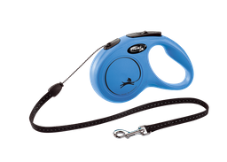 Поводок-рулетка Flexi Classic S, для собак до 12 кг, трос 5 м, синий (CL10C5.251.BL.20)