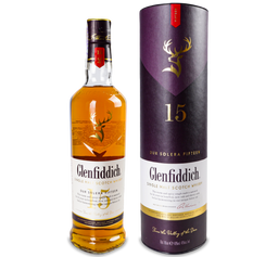 Віскі Glenfiddich Single Malt Scotch, 15 років, 40%, 0,7 л (476802)