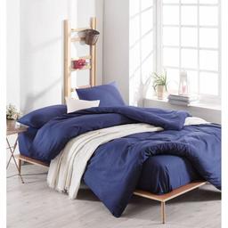 Комплект постельного белья Eponj Home Paint D.Boya Lacivert, ранфорс, евростандарт, синий, 4 предмета (svt-2000022293501)