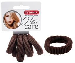 Набір резинок для волосся Titania, 6 шт., коричневий (7872)