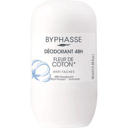 Роликовый дезодорант Byphasse с цветами хлопка, 48 часов, 50 мл