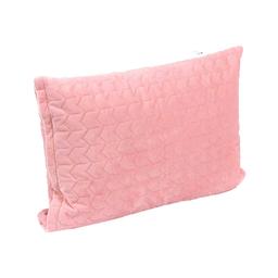 Чохол на подушку Руно Rose на блискавці, стьобаний мікрофайбер+велюр, 50х70 см, рожевий (382.55_Rose)
