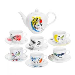 Сервіз чайний Krauff Chagall, 6 чашок з блюдцем і заварник 1000 мл (21-244-100)