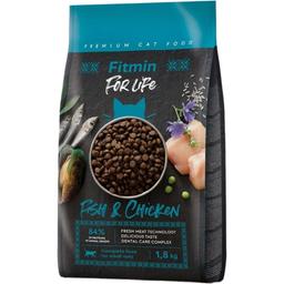 Сухий корм Fitmin For Life Adult Fish & Chicken для дорослих котів 1.8 кг