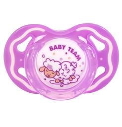 Пустышка силиконовая Baby Team, классическая, 6+ мес., фиолетовый (3014_фиолетовый)