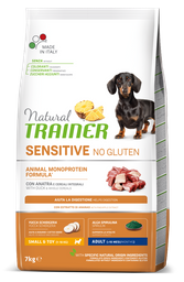 Сухий корм Trainer Natural Dog Sensitive Small&Toy Adult Mini, Качка з рисом і олією, 7 кг