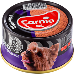 Вологий корм для собак Carnie Паштет м'ясний, з індичкою, 90 г (90051)