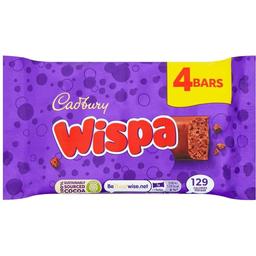 Батончики Cadbury Wispa Gold шоколадні 134 г (4 шт. х 33.5 г)
