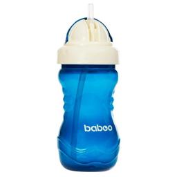 Чашка-непроливайка Baboo, с силиконовой соломинкой, 9+ мес., 360 мл, синяя (8-129)