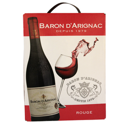 Вино Baron d'Arignac Rouge, красное, полусухое, 12%, 5 л (27288)