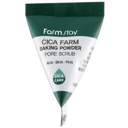 Скраб для обличчя FarmStay Cica Farm Baking Powder Pore Scrub із центелою та кислотами, 7 мл