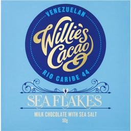 Шоколад молочный Willie's Cacao Sea Flakes с морской солью 44% 50 г