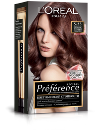 Фарба для волосся L'Oréal Paris Preference, відтінок 5.23 (Темно-рожеве золото), 174 мл (A9523001)