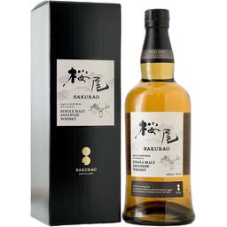 Віскі Sakurao Single Malt Japanese Whisky, 43%, 0,7 л, у подарунковій упаковці