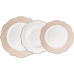 Набор тарелок Lefard, белый с бежевым (922-032)