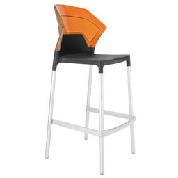 Барный стул Papatya Ego-S, серый с оранжевым (2211019091011)