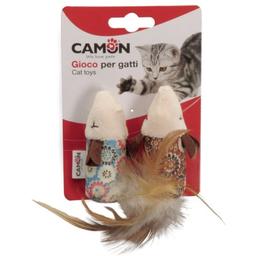 Игрушка для кошек Camon мышка с перьями, 2 шт.