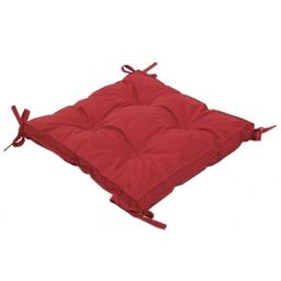Подушка на стілець Iris Home Optima із зав'язками, 40х40х5 см, червоний (svt-2000022284325)