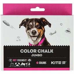 Крейда кольорова Kite Dogs Jumbo 6 шт. (K22-073)