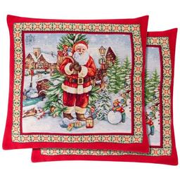 Наволочка новогодняя Lefard Home Textile Kemi гобеленовая с люрексом, 45х45 см (732-244)
