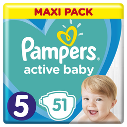 Подгузники Pampers Active Baby 5 (11-16 кг), 51 шт.