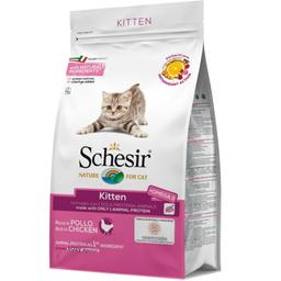 Монопротеиновый сухой корм для котят Schesir Cat Kitten с курицей 1.5 кг