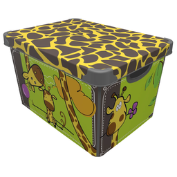 Коробка Qutu Style Box Giraffe, 20 л, 41х30х24см, разноцвет (STYLE BOX с/к GIRAFFE 20л.)
