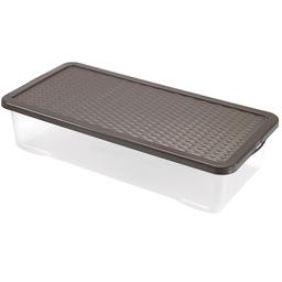 Ящик пластиковий з кришкою Heidrun Intrigobox, 40 л, 80х40х18 см, сіро-коричневий (4687)