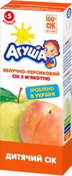 Сік Агуша Яблучно-персиковий з м'якоттю, 200 мл