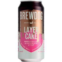 Пиво BrewDog Layer Cake, темне, 7%, з/б, 0,44 л