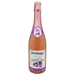Вино ігристе Bon Voyage Pinot Noir Alcohol Free Sparkling Rose, рожеве, напівсухе, 0,5%, 0,75 л