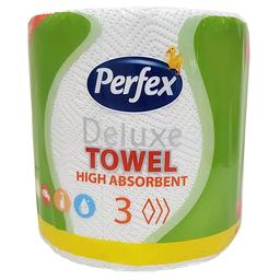 Бумажные полотенца Perfex Delux, трехслойные, 1 рулон