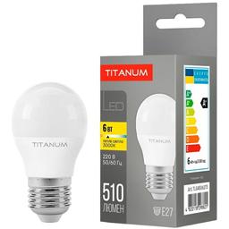 LED лампа Titanum G45 6W E27 3000K (TLG4506273)