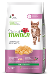 Сухий корм для кошенят Trainer Natural Super Premium Young Cat, зі свіжою курочкою, 1.5 кг
