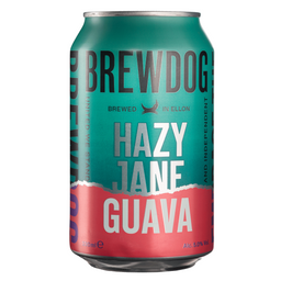 Пиво BrewDog Hazy Jane Guava, светлое, 5%, ж/б, 0,33 л (882280)