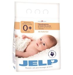 Гіпоалергенний пральний порошок Jelp 0+, для кольорових тканин, 2,24 кг