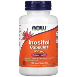 Инозитол Now Inositol Cellular Health Клеточное здоровье 500 мг 100 капсул