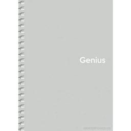 Блокнот для записей Genius, А6, в клеточку, спираль, 80 л., серый (A6-080-6805K)