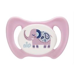 Пустышка Nip Miss Dent №3 Слон, 13-32 мес., розовый (31802)