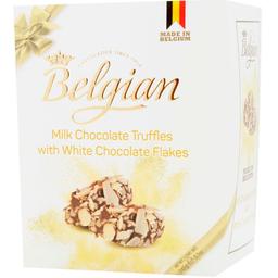 Цукерки The Belgian трюфелі з білого шоколаду в пластівцях 145 г