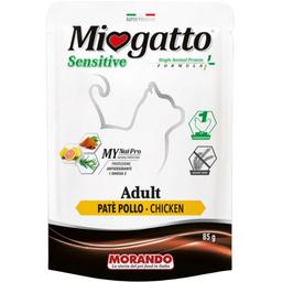 Монопротеиновый беззерновой влажный корм для кошек Morando MioGatto Sensitive Monoprotein, курица, 85 г