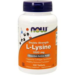 Амінокислота Now Лізин 1000 мг 100 таблеток